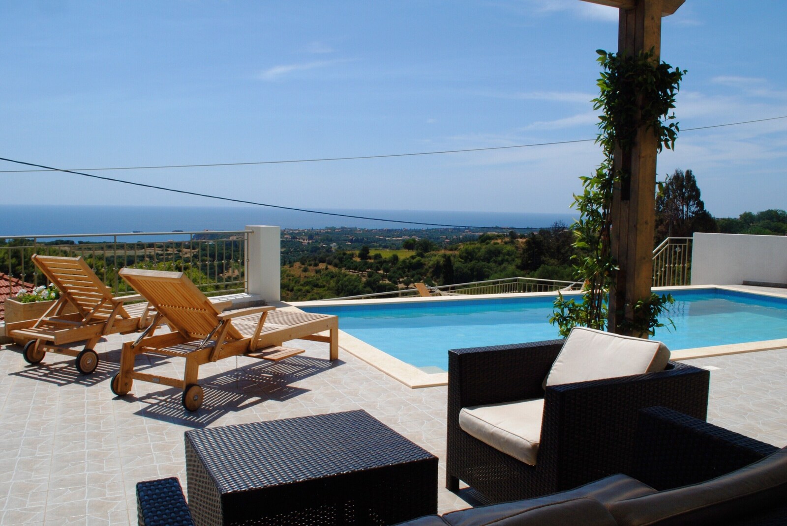 Outdoor seating area at Korianna House